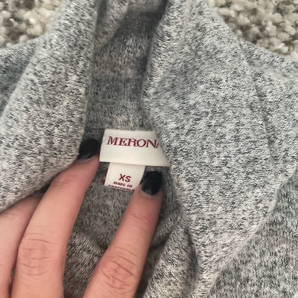 Merona Target Women's Grey Turtleneck Tunic Top Size XS - Picture 3 of 4
